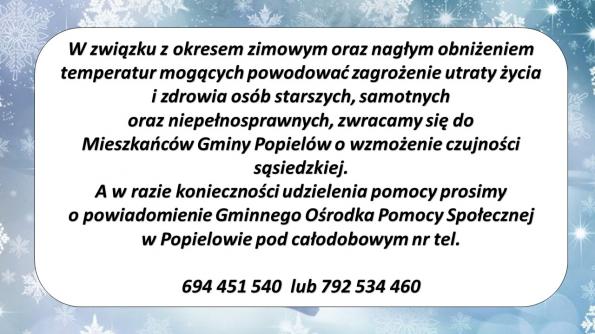 foto z aktualności -  Zimą bądźmy bardziej uważni