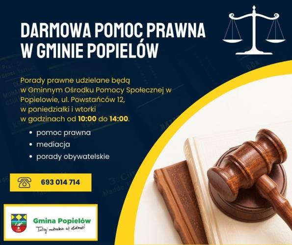 Zmiany godzin punktu nieodpłatnej pomocy prawnej 14.05. oraz 21.05.