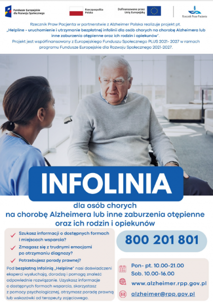 Infolinia dla osób chorych na Alzheimera